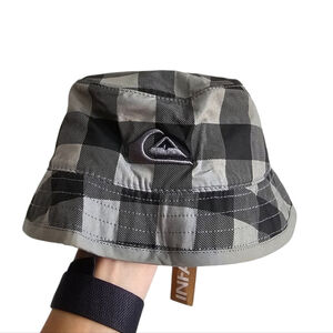 Quiksilver Checkered Bucket Hat Infant Black and Gray New